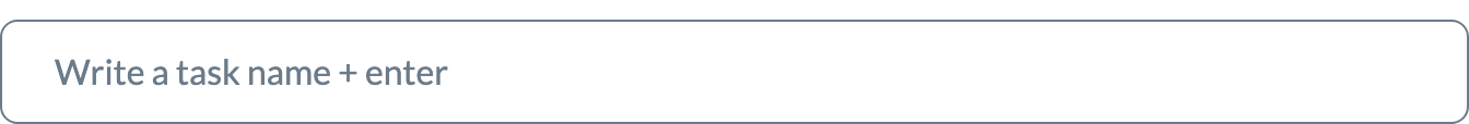 The new-task input row on the task list